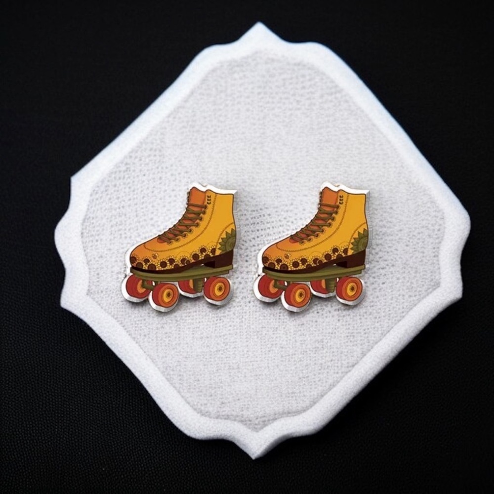 Skate into Style: Retro Roller-Skate Stud Earrings! 🛼 NWT Nostalgic Studs
